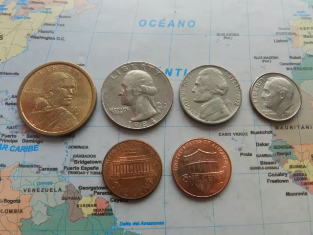 Usa Lote De 6  Monedas