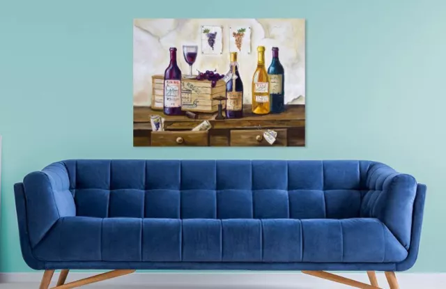 Wine Liqueur cocktail bar fun high quality wall Canvas Print wall art home decor