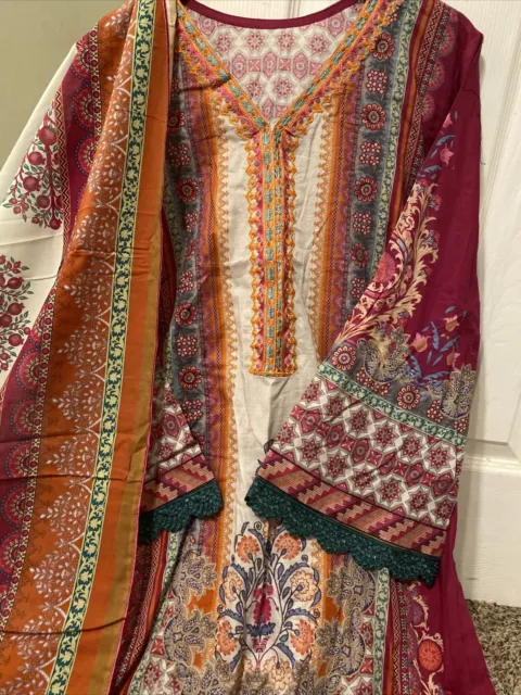 Pakistani asim jofa original printed lawn salwar kameez bust 42
