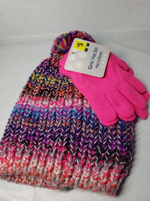 Girls Hat And Gloves Set