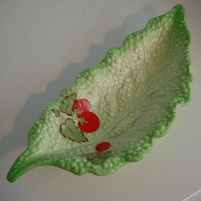 Vintage Devon Ware Tomato Leaf Dish