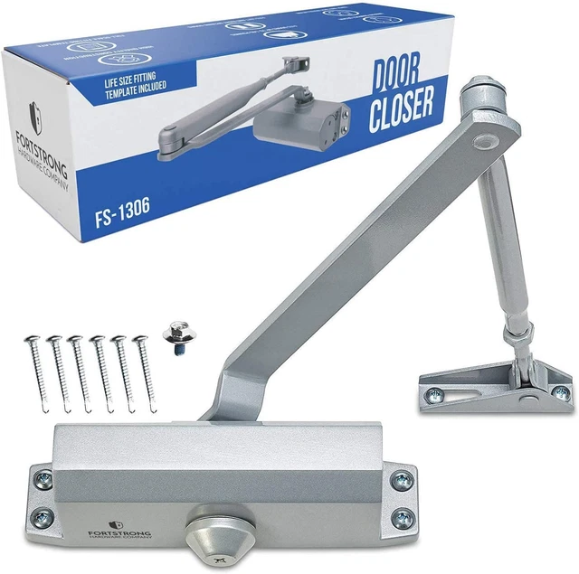 Door Closer FS-1306 Automatic Adjustable Closers, Residential Grade 3 Spring Hyd