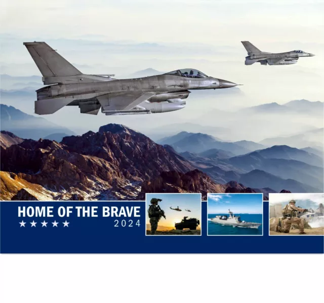 20232024 WALL CALENDAR Home Of The Brave New Free Shipping EUR 7,64