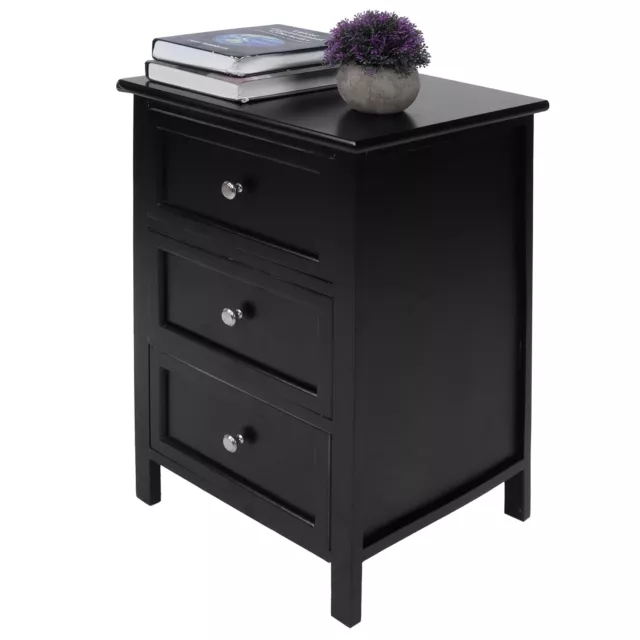 3 Drawer Nightstand Bedroom Bedside Table For Home Bedroom Furniture Decor HG