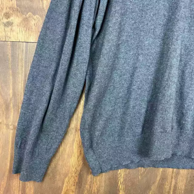 BANANA REPUBLIC MENS Sweater Gray V Neck Premium Luxe Yarn Silk ...