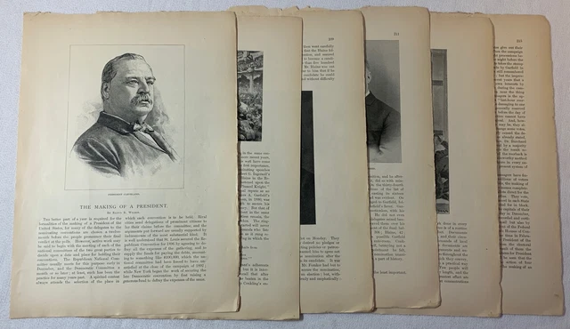 1896 Articolo ~ Grover Cleveland Rendendo Of A President