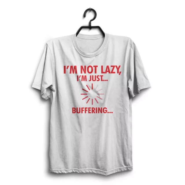 IM NOT LAZY Herren Geburtstag lustig weiß T-Shirt Neuheit Witz T-Shirt Kleidung T-Shirt