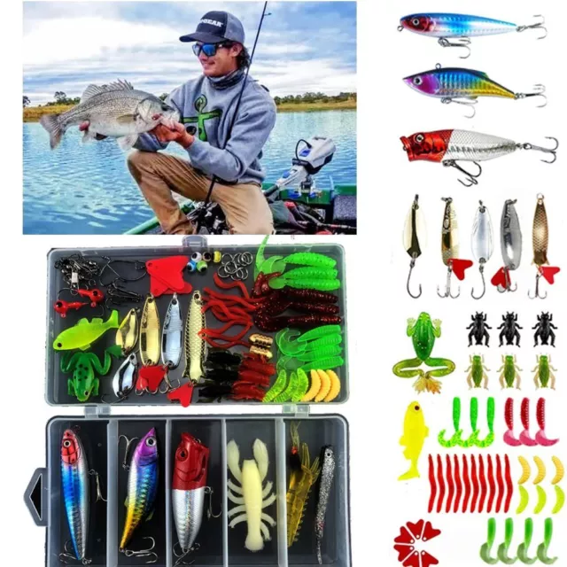 78PCS SOFT AND Hard Lure Luya Baits Kit Bulk Fishing Tackle Fishing $23.52  - PicClick AU