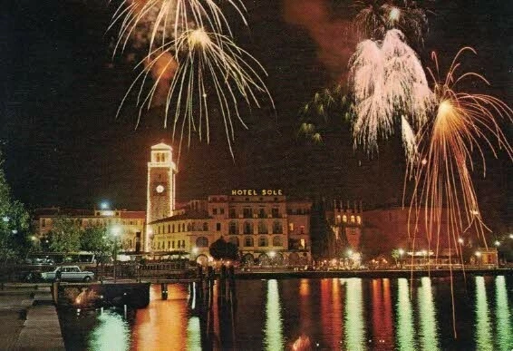 Lago di Garda, Riva, cartolina viaggiata, 1971