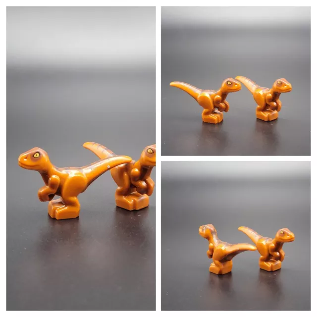 LEGO JURASSIC WORLD Dominion Set of 2 Dark Orange Dinosaur Baby
