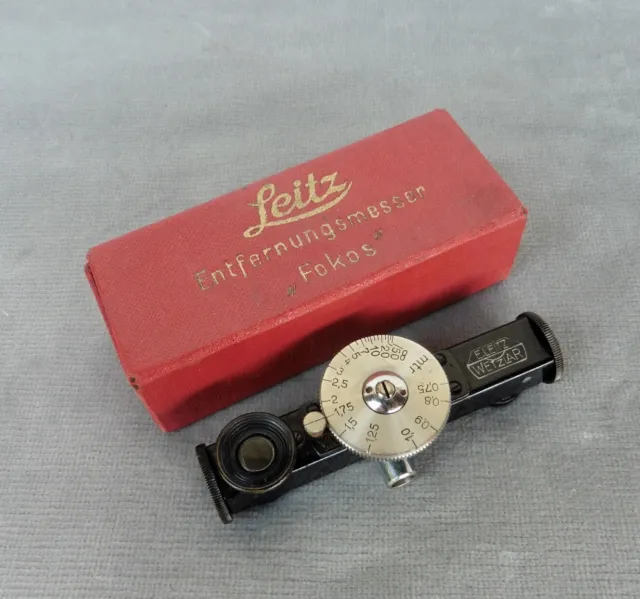Distanciómetro Leitz/Leica enfoque, embalaje original Buen estado.