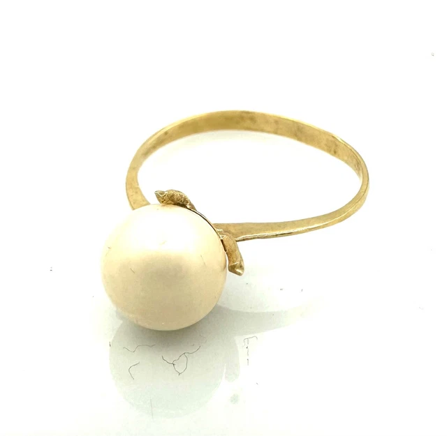 Bague En Or 18 Carats Avec Perle - 3,18 G - Magnifique Pièce Vintage à Porter