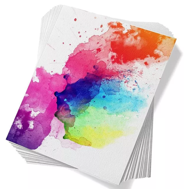 60 Feuilles de Papier Aquarelle, Presse à Froid 50 % Coton 140 Lb/300 G/M² 3782