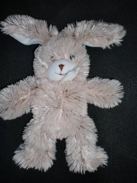 doudou peluche lapin poils longs beige crème blanc GIPSY 21cm (2 dispo)