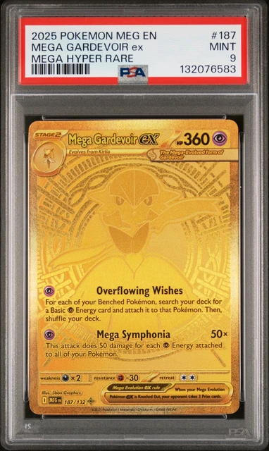 Meg Rarity 2025 POKEMON MEG En-Mega Evolution Mega Hyper Rare #187 Mega Gardevoir ...