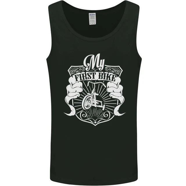 First Bike Funny Biker Motorbike Motorcycle Mens Vest Tank Top