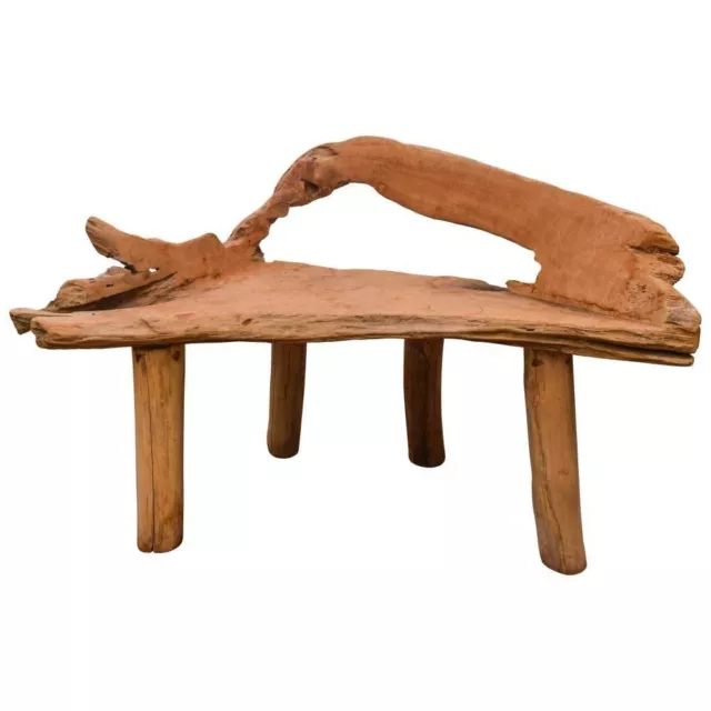 Wurzelholzbank "Root Bench" aus recyceltem Teakholz, Länge ca. 100 cm