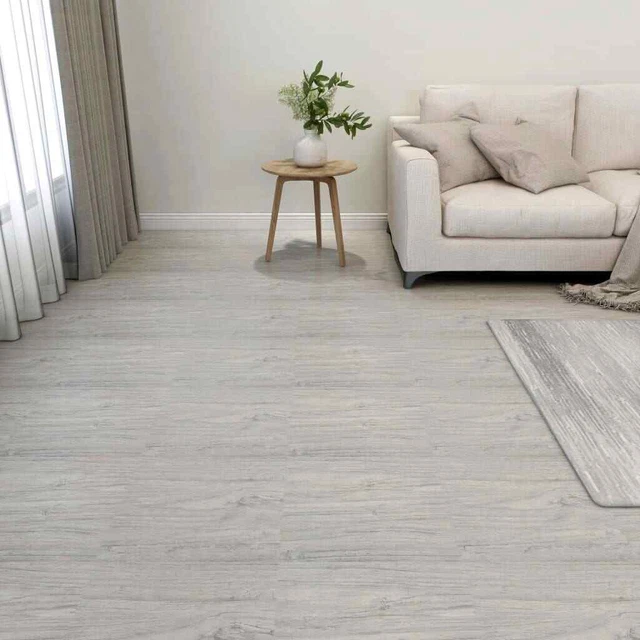 Listoni Pavimenti Autoadesivi 55 pz in PVC 5,11m? Grigio Chiaro