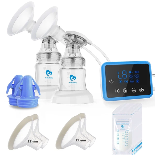 Bellababy Double Electric Breast Feeding Pumps with 21mm,24mm,27mm Flanges,To...
