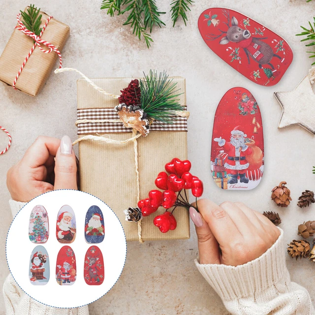 Contenitore di latta scatola di Natale in lamiera biscotti di Natale scatola regalo imballaggio