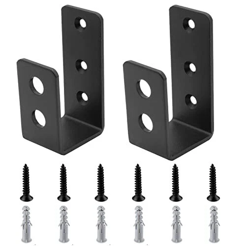 KEMCATUI 2X4 DOOR Barricade Brackets UShaped Heavy Duty Door Security