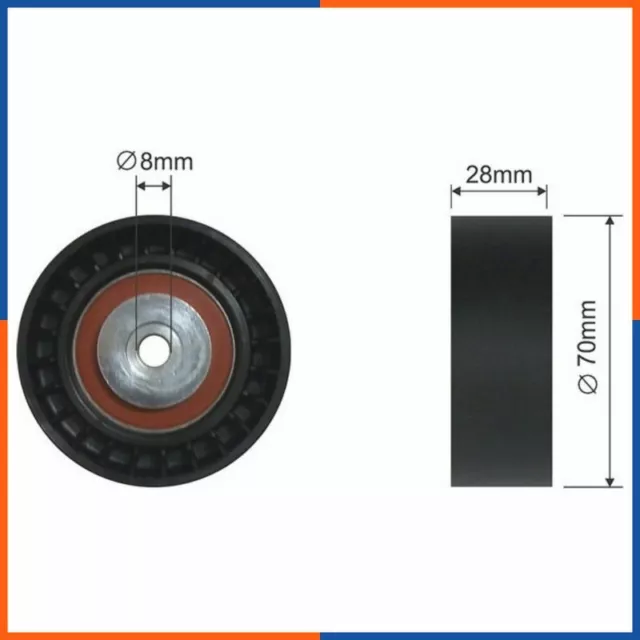 Galet tendeur de courroie d'accessoire pour W | 03G145276, FI14790, 30065