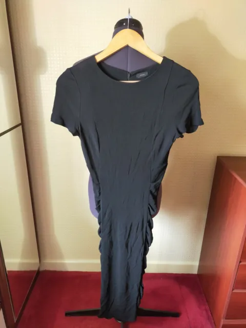 Genuine Joseph Jersey Crepe Mini Dress with Ruched Panels Size 36