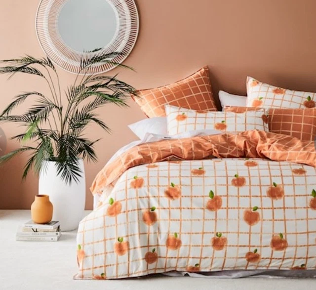 ADAIRS PEACH Double Quilt Cover Set Apricot BNIP RRP 139.99 EUR 71,52 PicClick FR