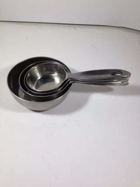 AMCO Advanced Performance Stainless Steel Measuring Cups Baking Supply 4