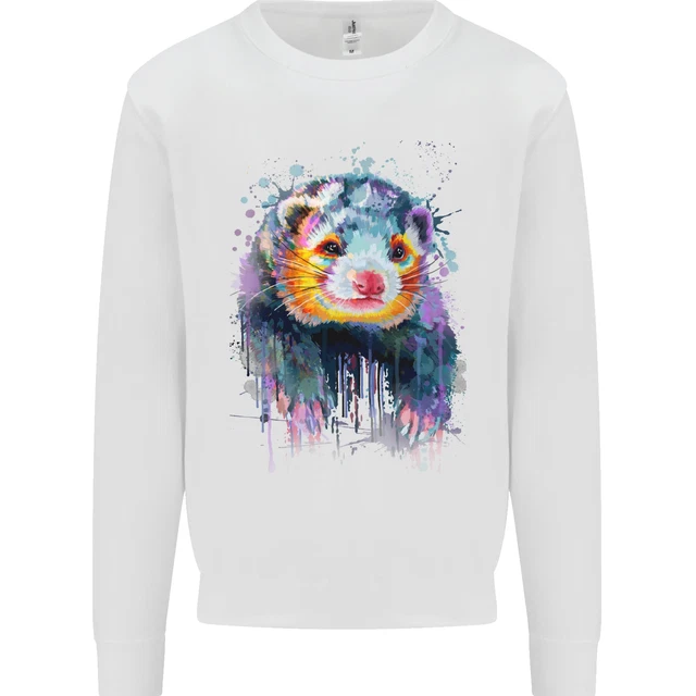 Felpa Maglione A Ferret Acquerello Bambini