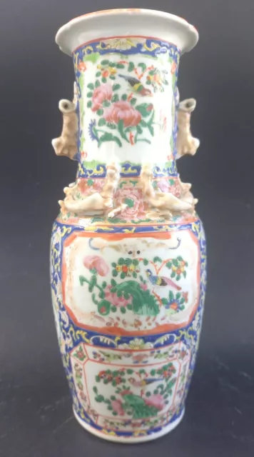 Ancien Vase Porcelaine Chine Old Chinese Canton Porcelain XIX