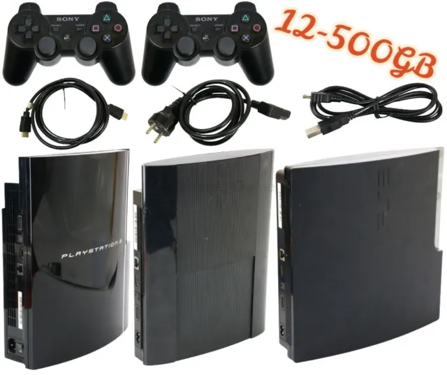 Sony Playstation 3 PS3 Spielekonsole Zubehörpaket Slim Fat Superslim GB Auswahl