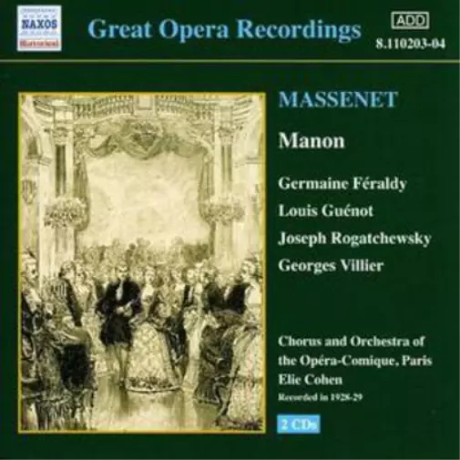 Jules Massenet Manon (Cohen, Paris Opera-comique Chorus and Orchestra) (CD)