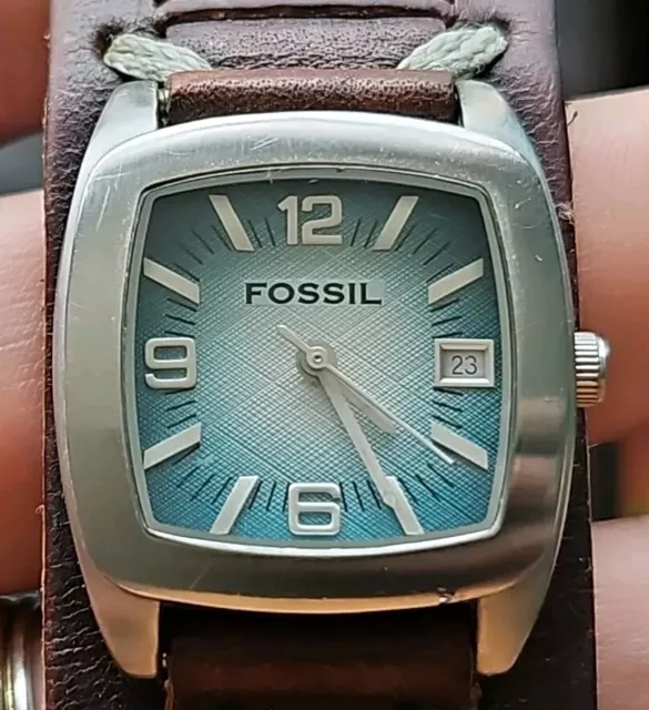 LADIES GENUINE FOSSIL Cuff Strap Watch Jr9149 29.99 PicClick UK