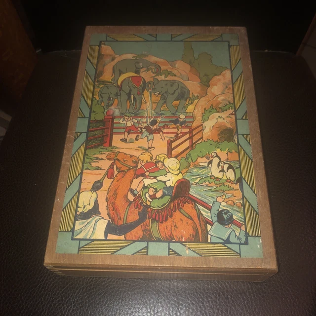 Ancien Jeu De Cubes En Bois - Puzzle Vintage - Occasion