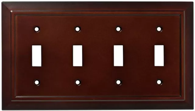 Franklin Brass W35251-ESO Espresso Classic Architect Quad Switch Wall Plate