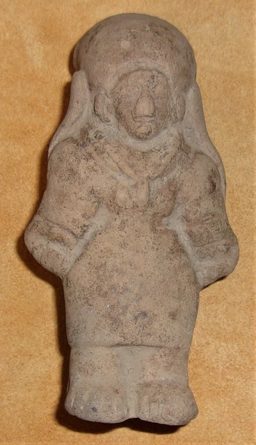 Pre Columbian Standing Figure 5" Elongated Head