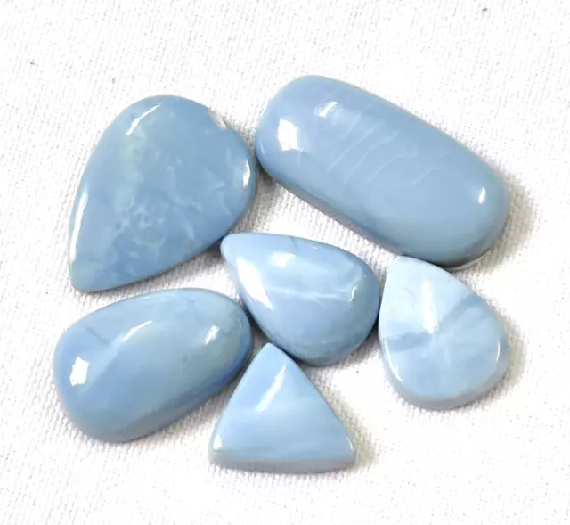 Natural  Blue Opal Multi Cabochon Lot For Jewelry Making Gemstone 130Cts