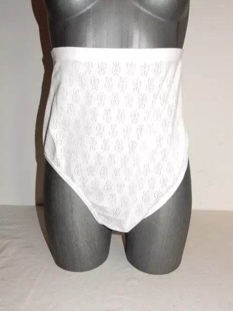 culotte T58/60 neuve blanche en coton taille haute lingerie 90's ancienne 223+