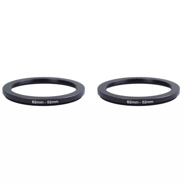 2 Stck. 62 mm-52 mm 62 mm auf 52 mm schwarz Adapter für Kamera O1K15072