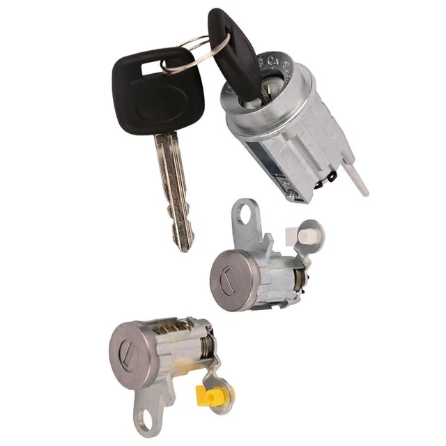 Serrure de porte et cylindre de serrure d'allumage avec 2 clés pour