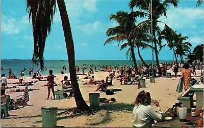 Fort Myers Beach Fort Myers Florida FL Busy Beach Sun Bathers Unposted Postcard