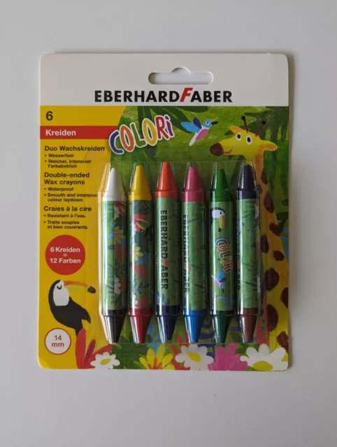 EBERHARD FABER Wachsmalkreide Colori Duo 6 Kreiden / 12 Farben