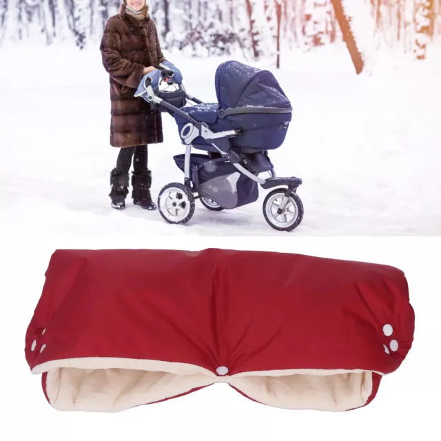 2pcs Winter pram hand muff baby carriage pushchair warm Fur Fleece
