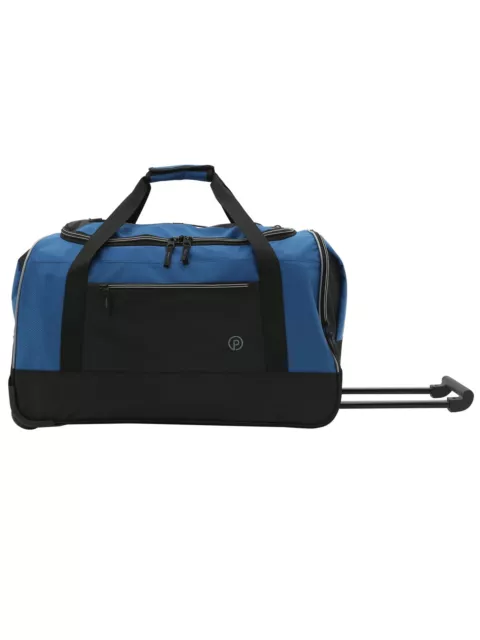 25& POLYESTER ROLLING Travel Duffel Bag with Telescopic Handle, Teal ...