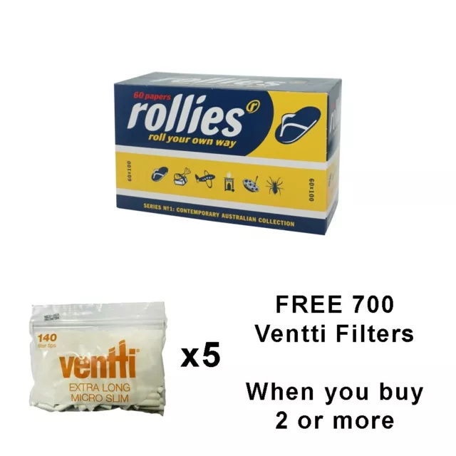 Rollies Paper 100 Pack x 60 Layers. Total 6000 Papers