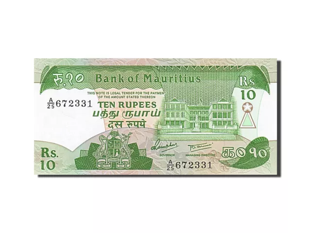 [#255823] Billet, Mauritius, 10 Rupees, 1985, NEUF