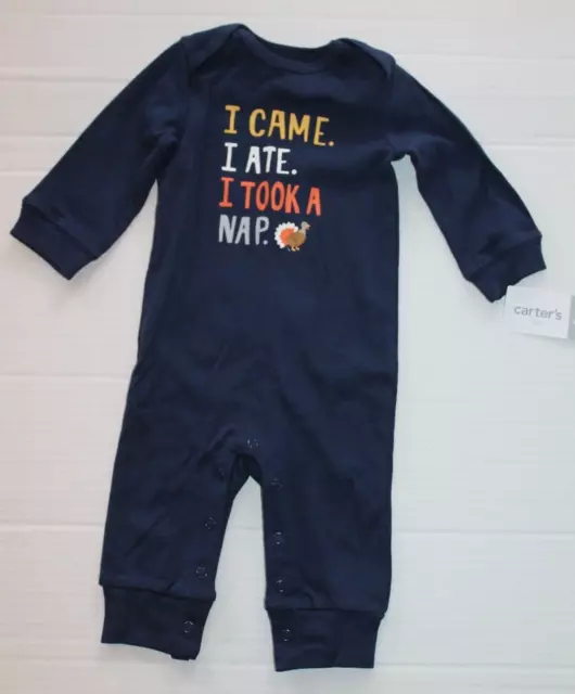 Carter's Thanksgiving One-Piece Jumpsuit Outfit Infant Baby Boy 6 Months NEW