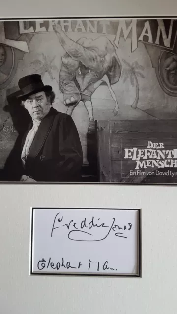 the elephant man freddie jones genuine 16x12 hand signed display coa