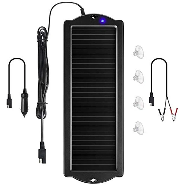 Sunway Solar Car Battery Trickle Charger & Maintainer 12V Solar Panel Power